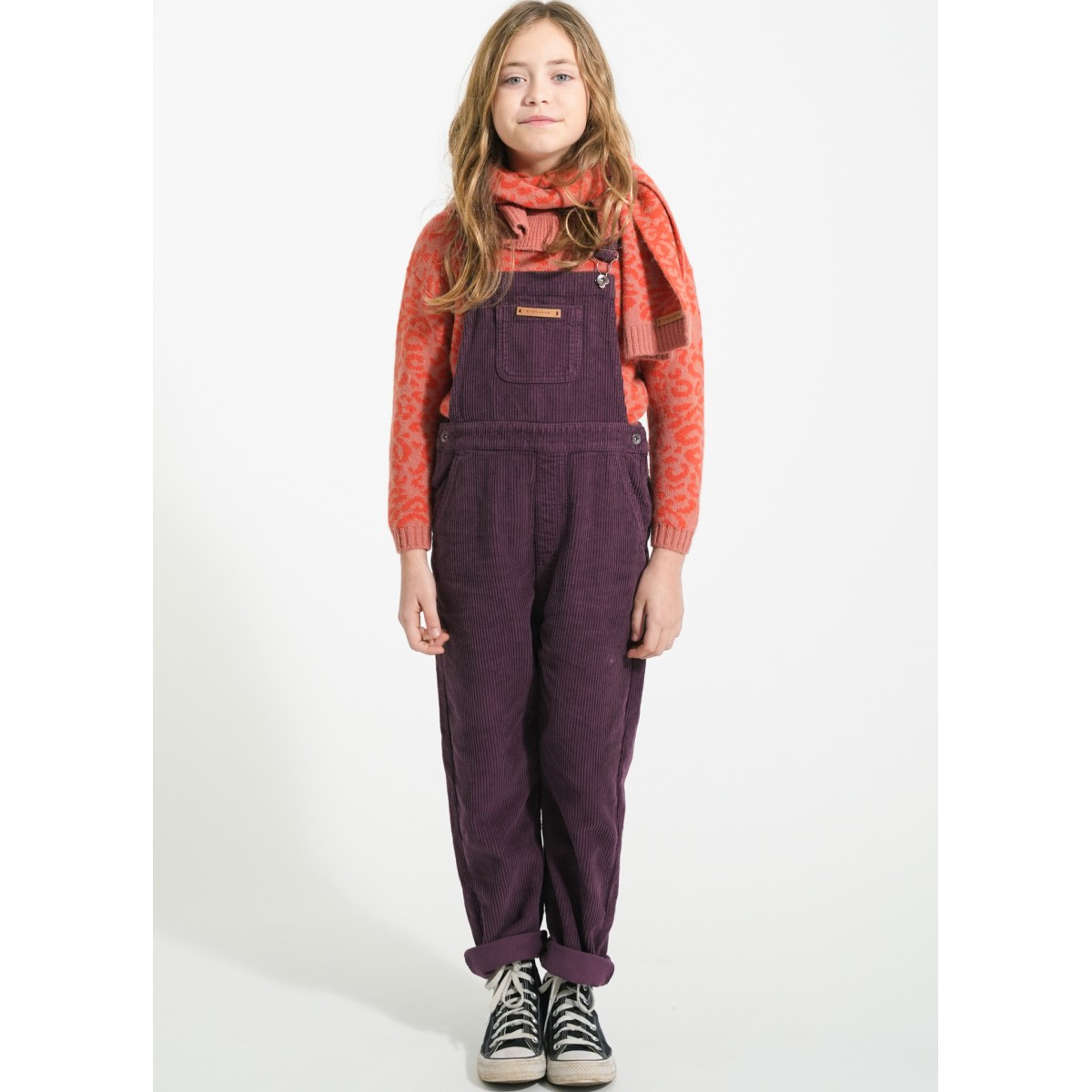 Aubergine Corduroy Dungarees