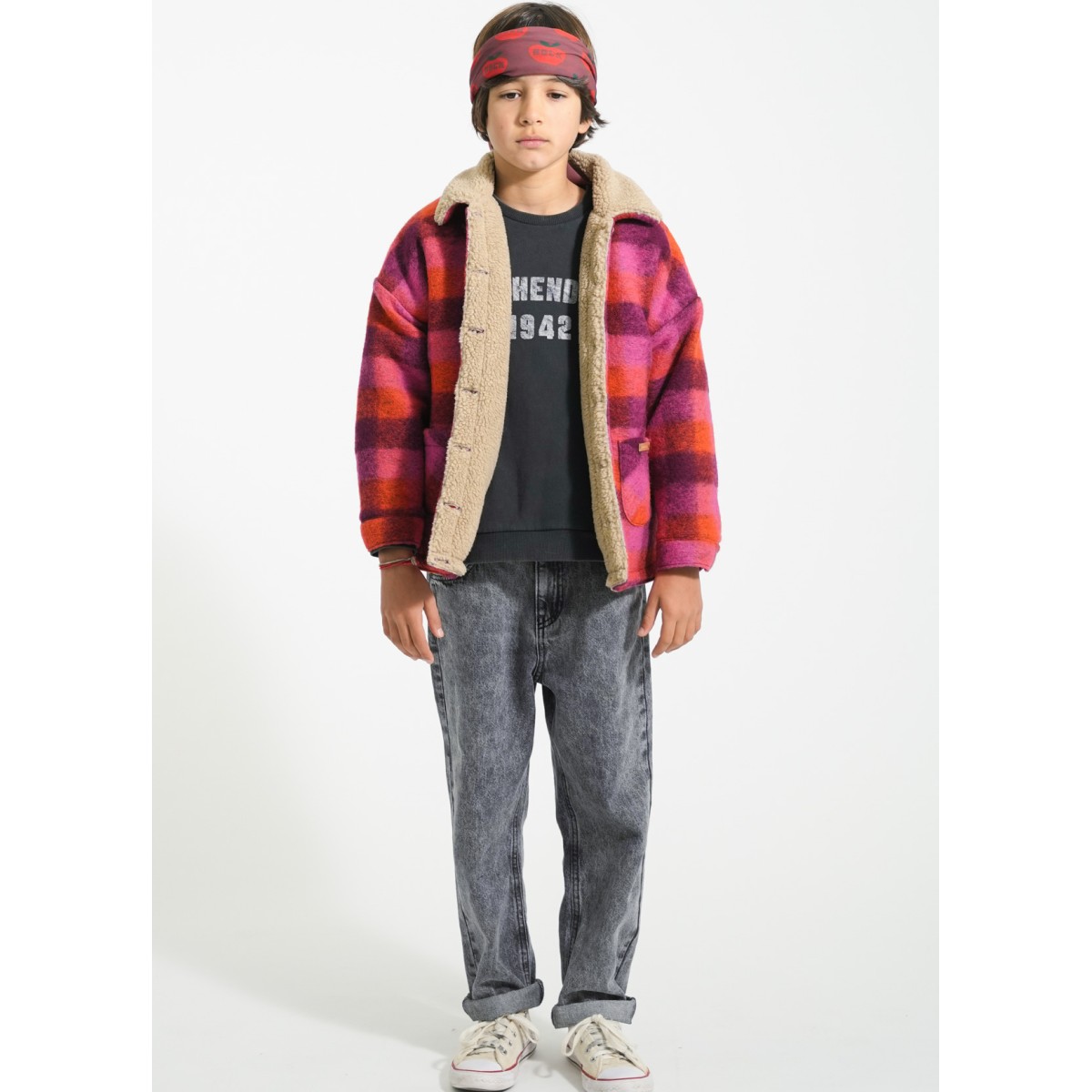 Jacket Pink & Orange Checkered