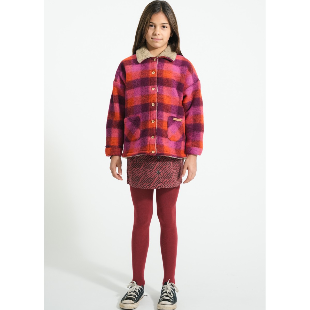 Jacket Pink & Orange Checkered