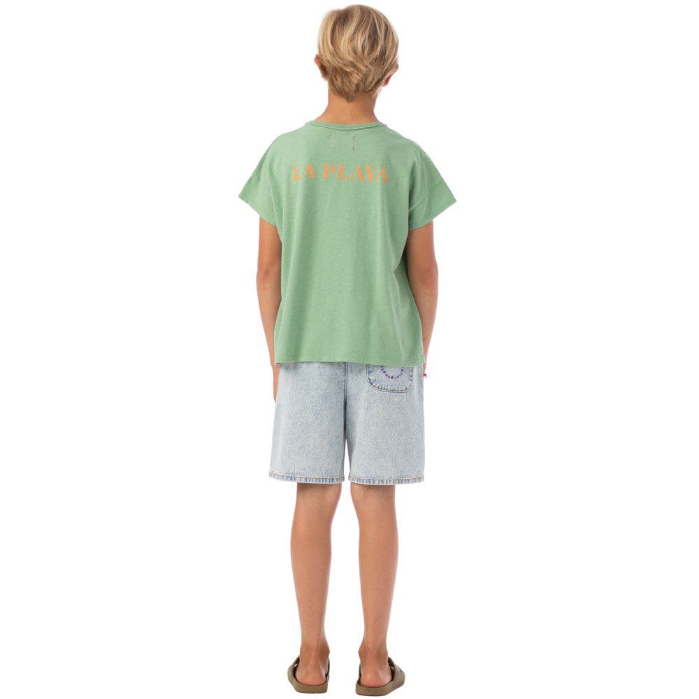 T-shirt | Green W/ Multicolor Circle Print