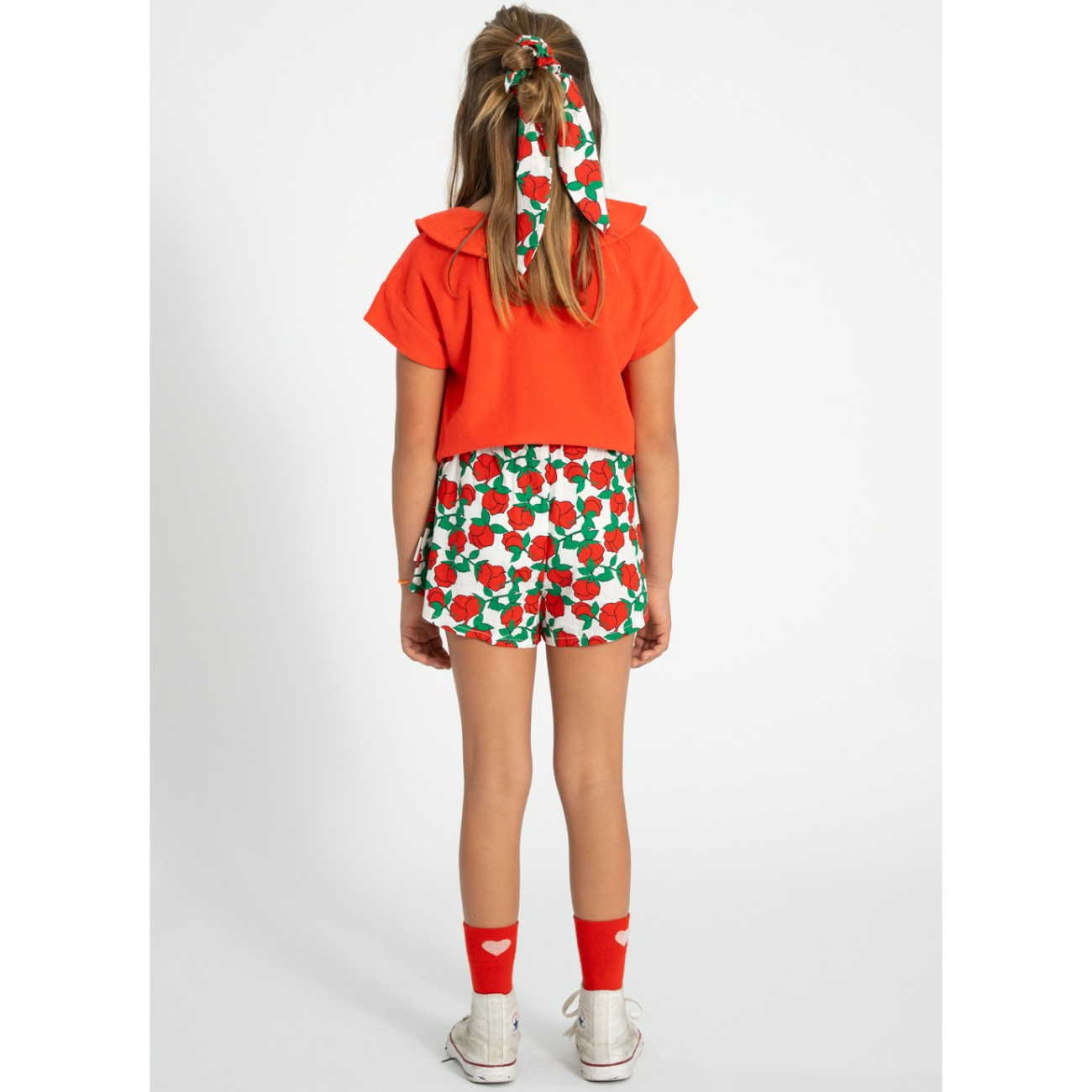Tshirt W/ Peter Pan Collar Red W/ 