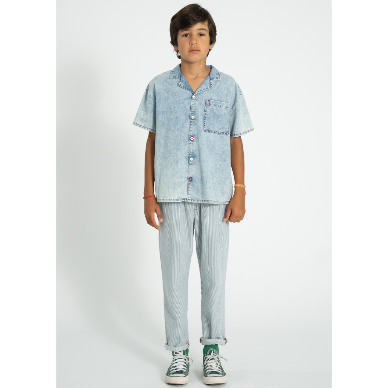 Hawaiian Shirt Blue Light Denim