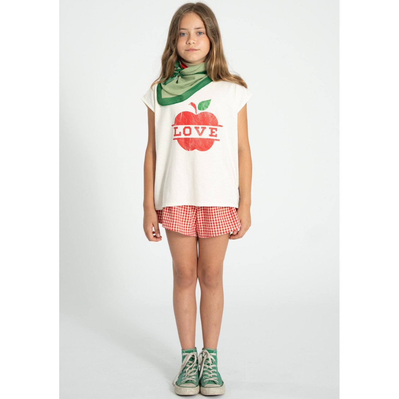 Shorts Red & Ecru Checkered