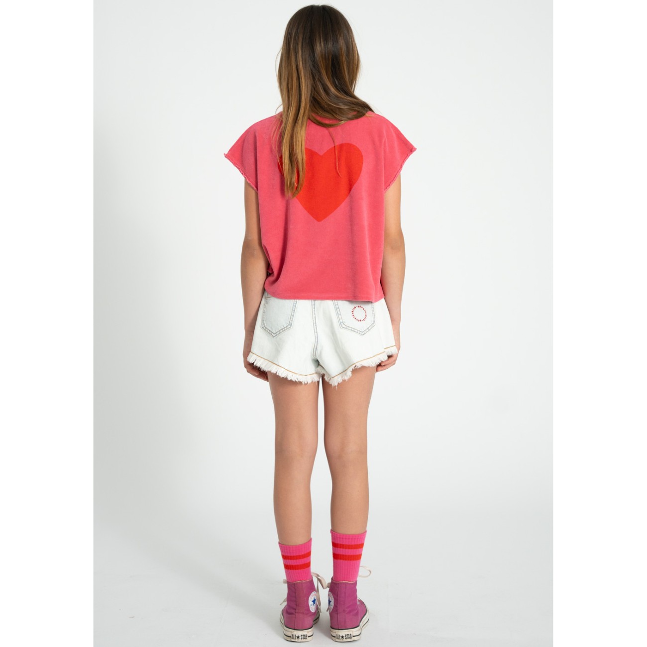 Sleeveless Top Pink  W/ 