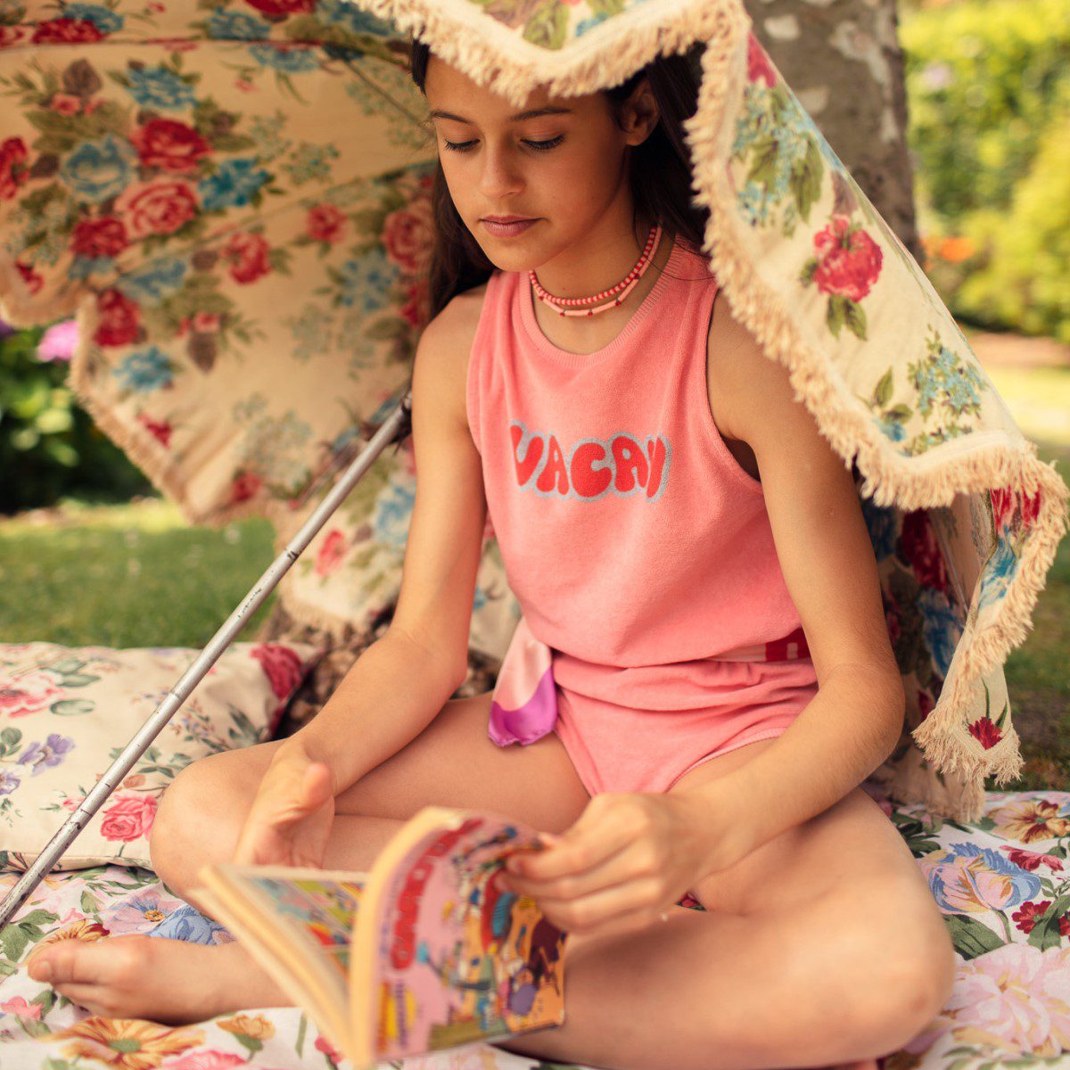 Playsuit | Pink W/ Multicolor 