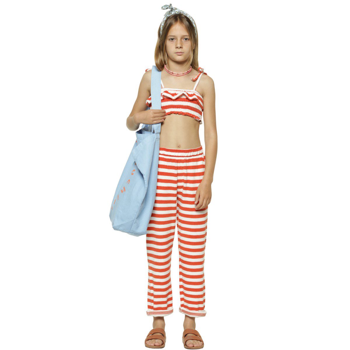 Trousers | Red & Ecru Stripes