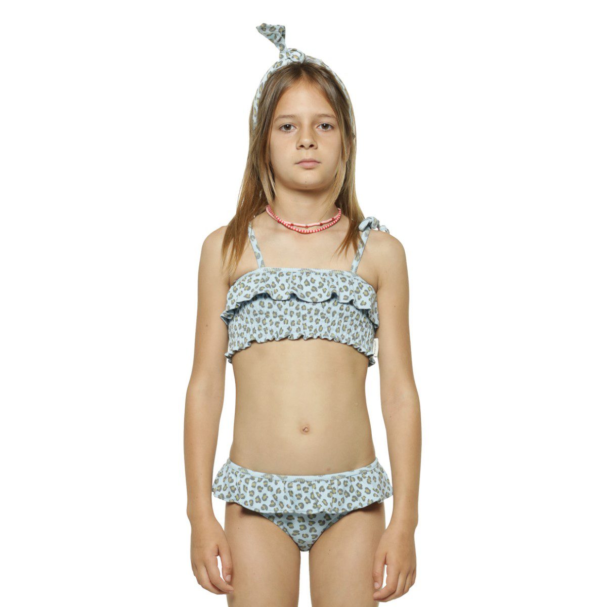 Bikini | Light Blue W/ Animal Print