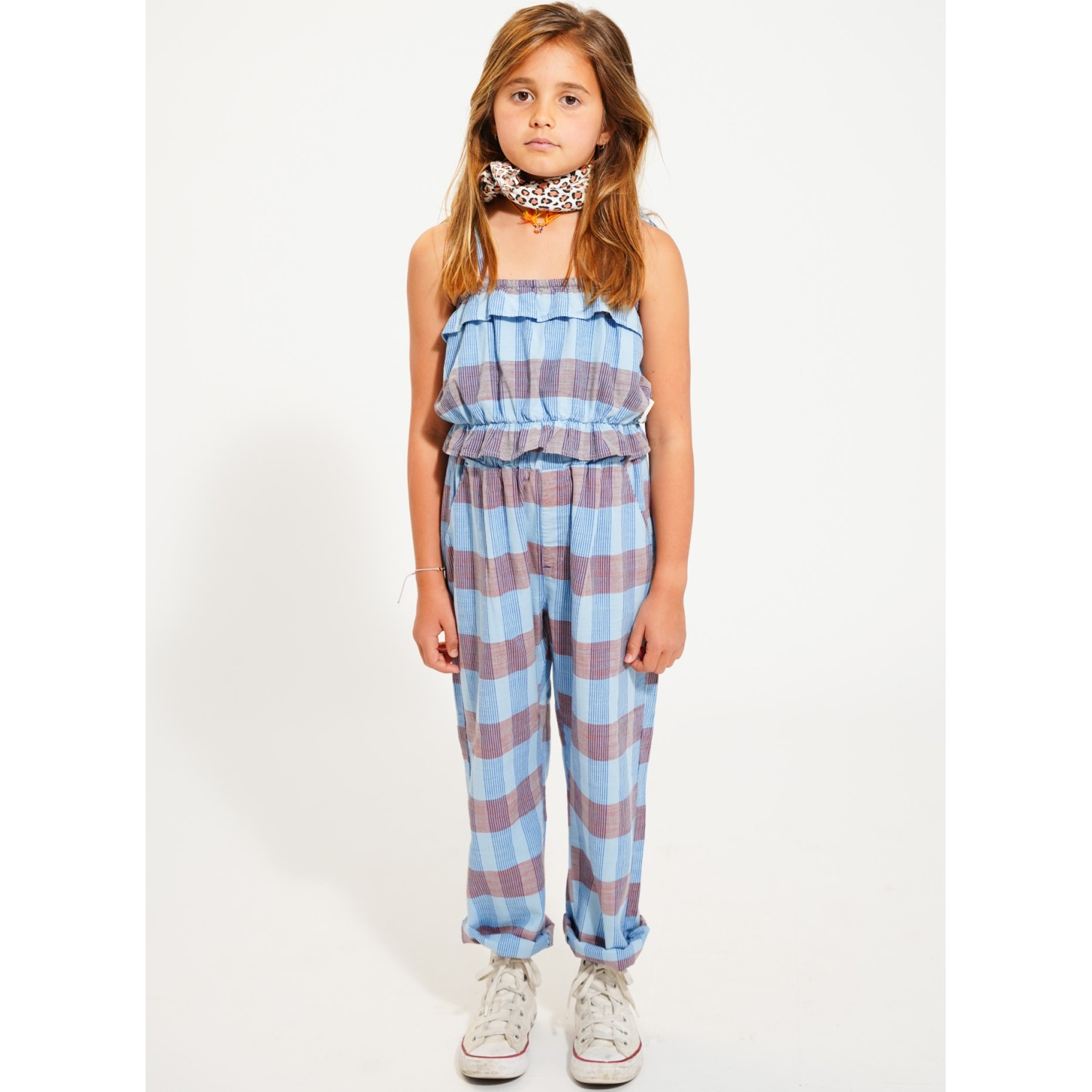 Top w/ Straps | Blue Checkered