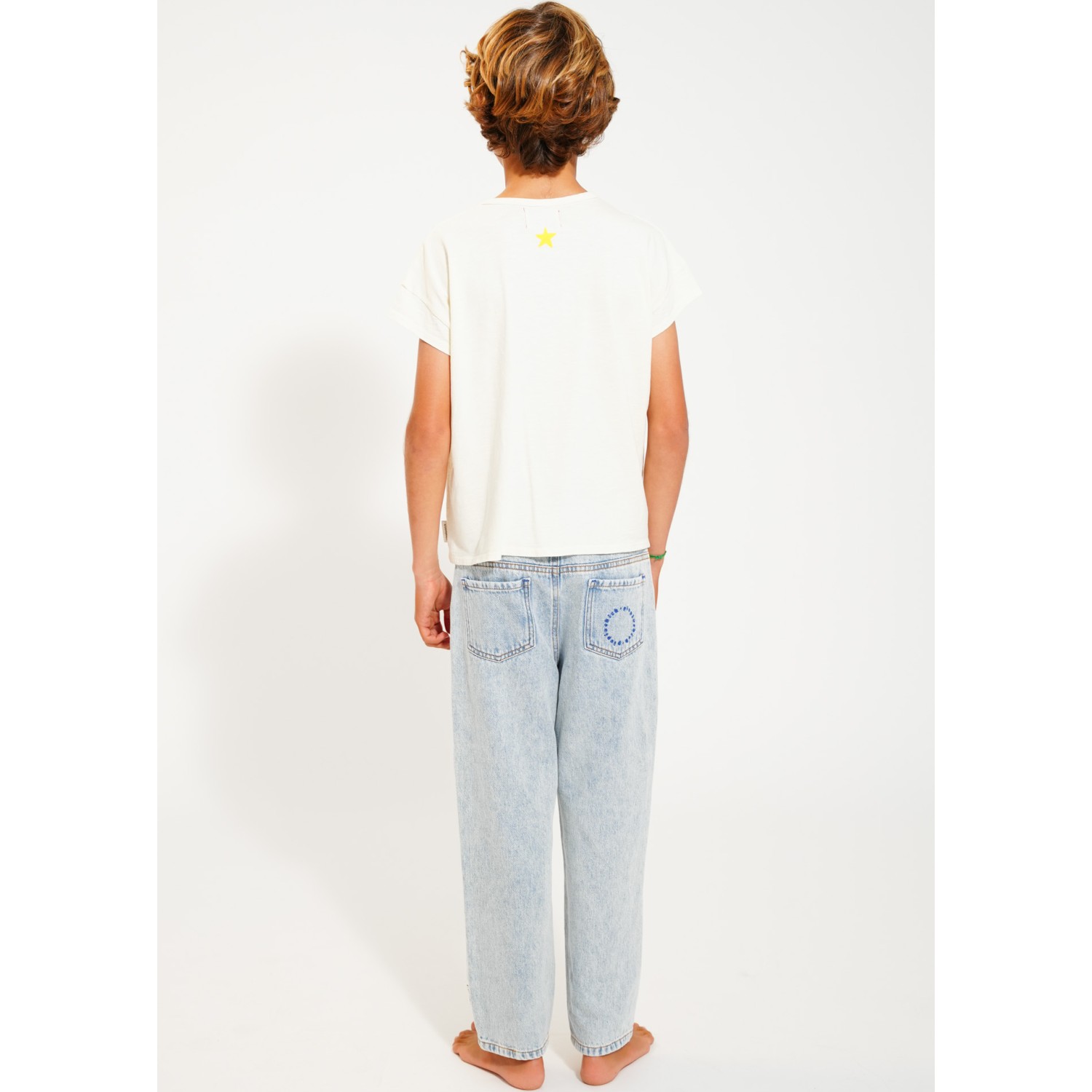 Unisex Trousers | Washed Blue Denim