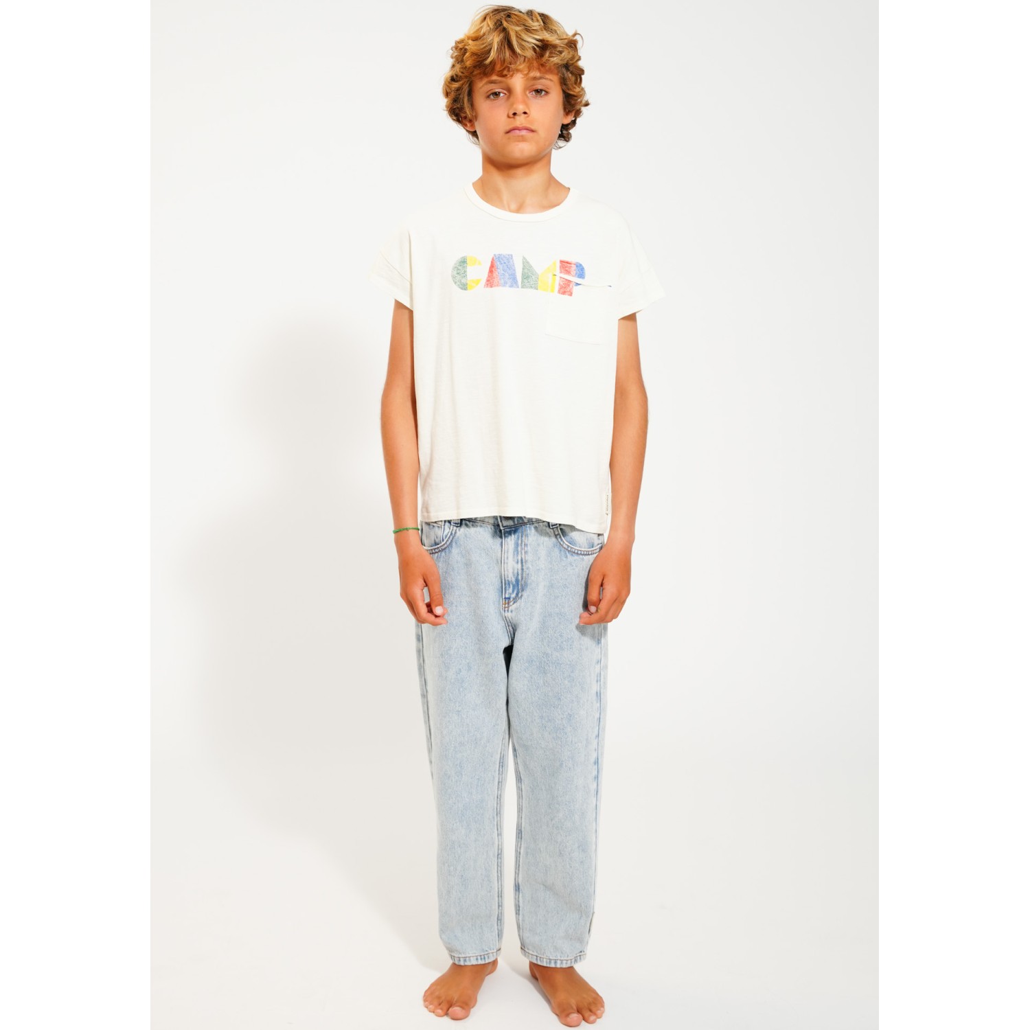 Unisex Trousers | Washed Blue Denim