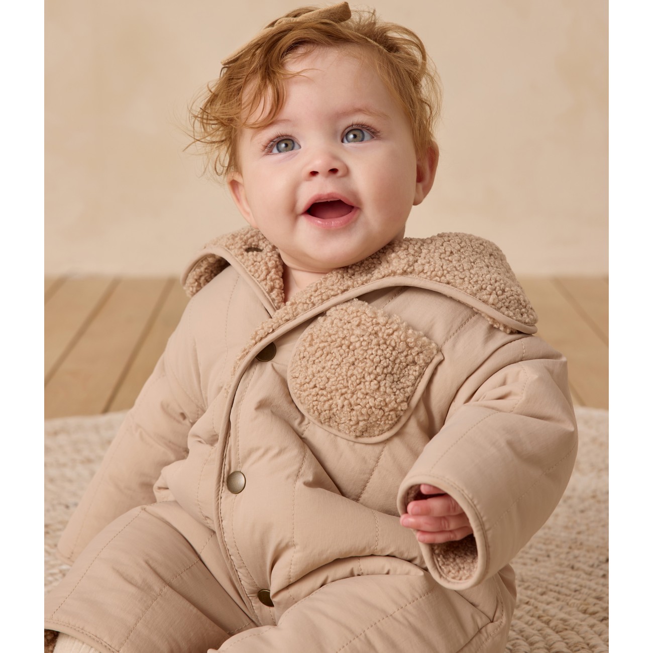 REVERSIBLE Shearling Jumpsuit Oat