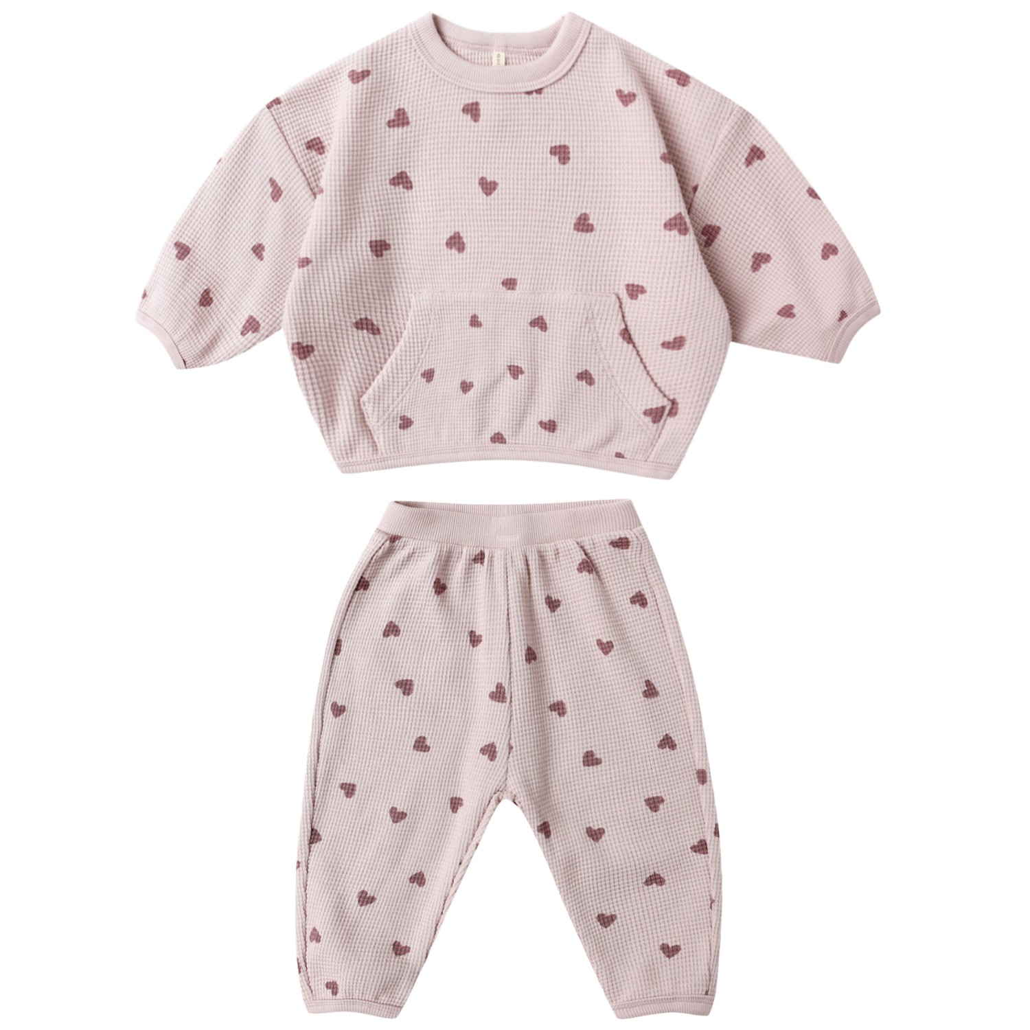 Waffle Slouch Set Hearts