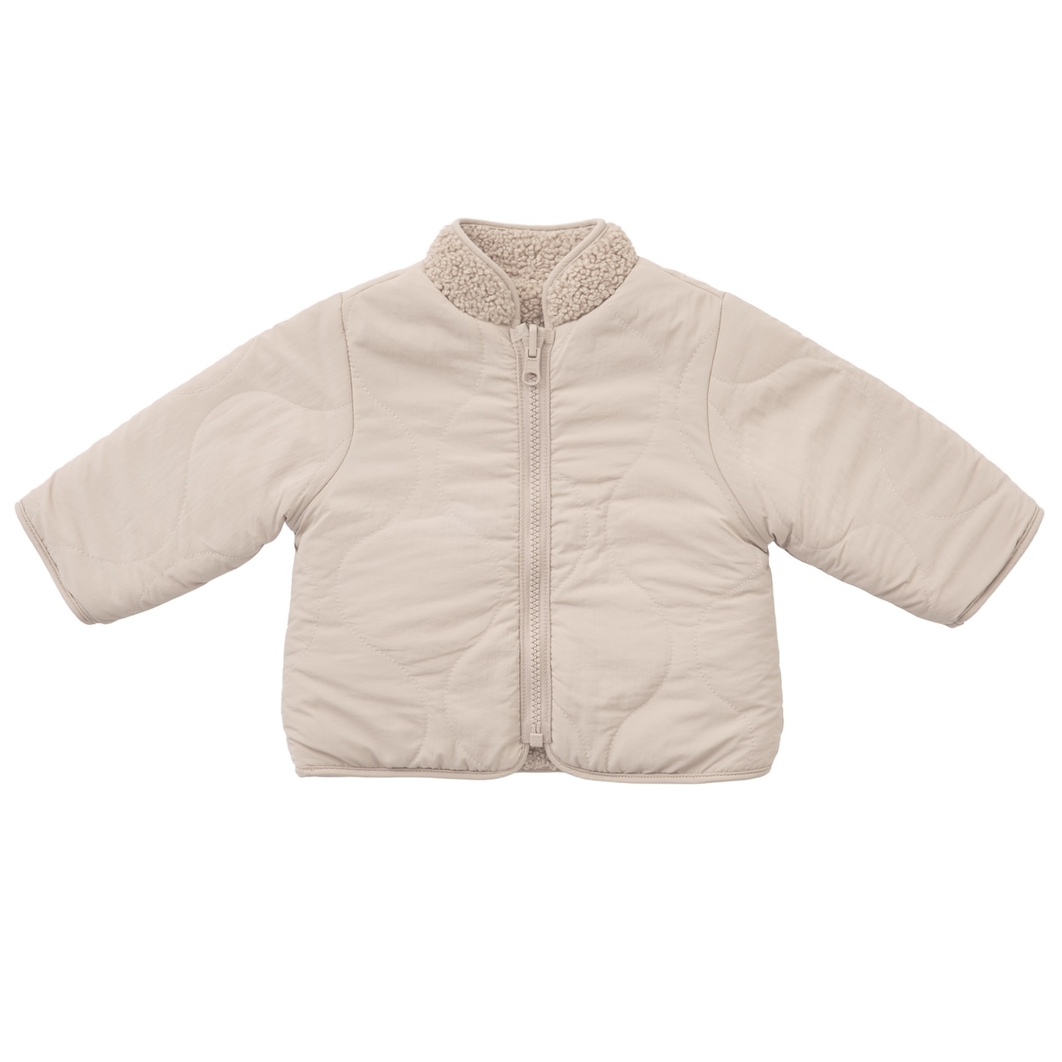 REVERSIBLE Shearling Zip Jacket Oat