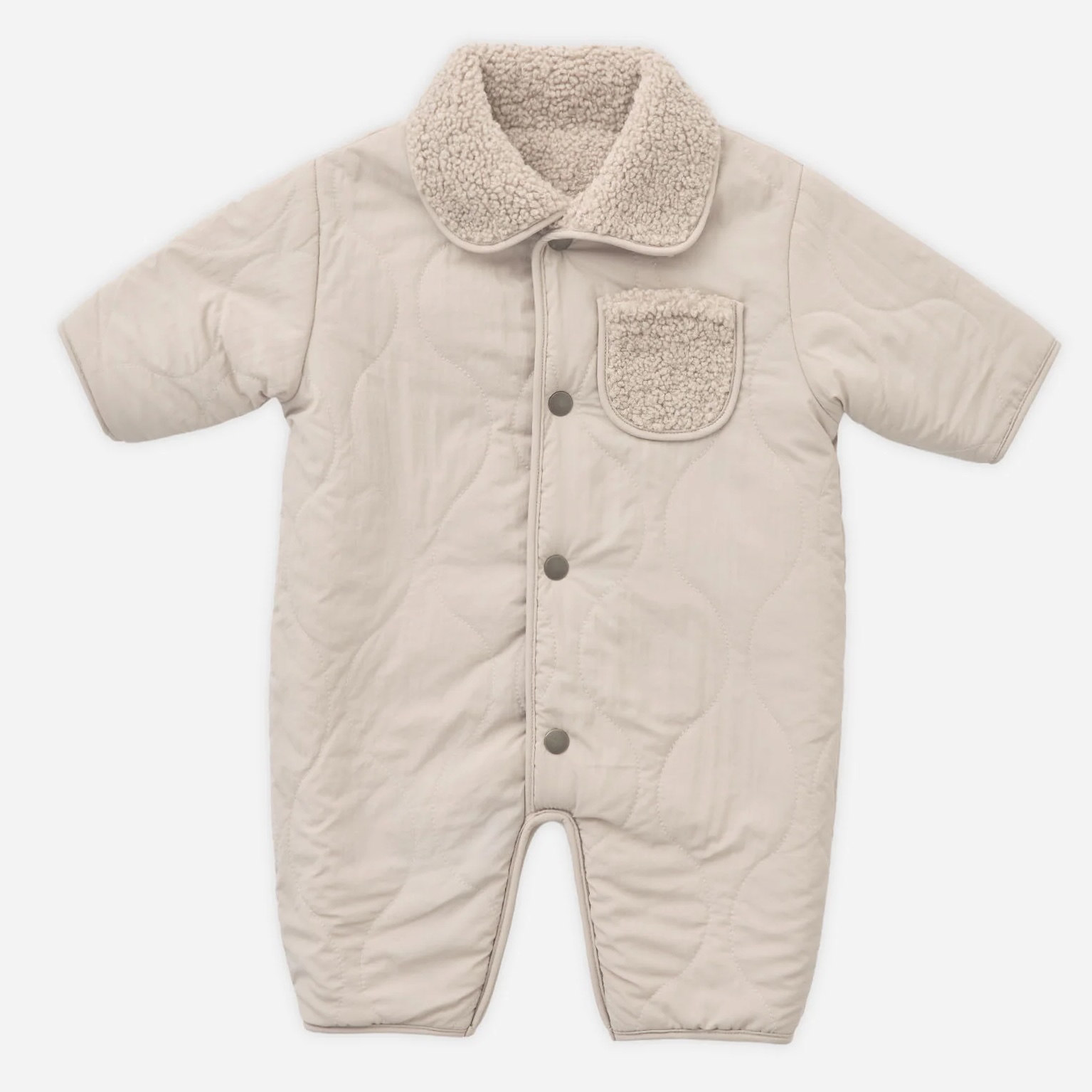 REVERSIBLE Shearling Jumpsuit Oat