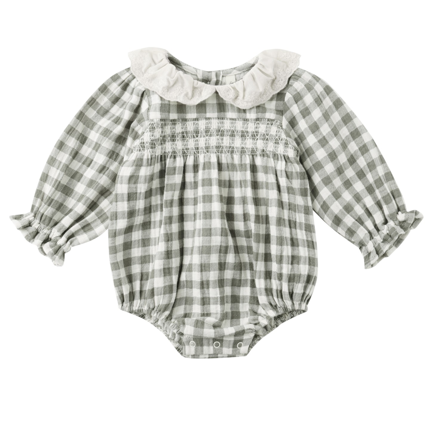 Callie Romper Forest Check