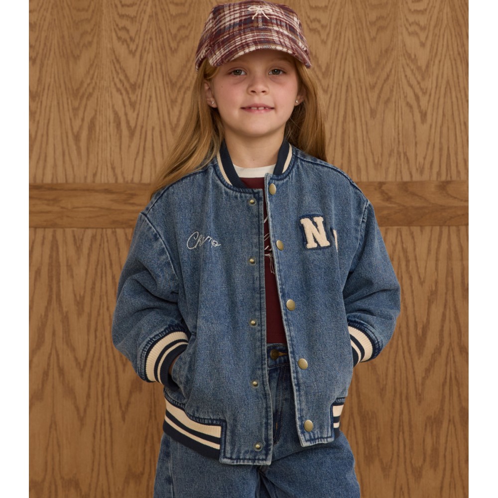 Varsity Jacket Indigo Denim