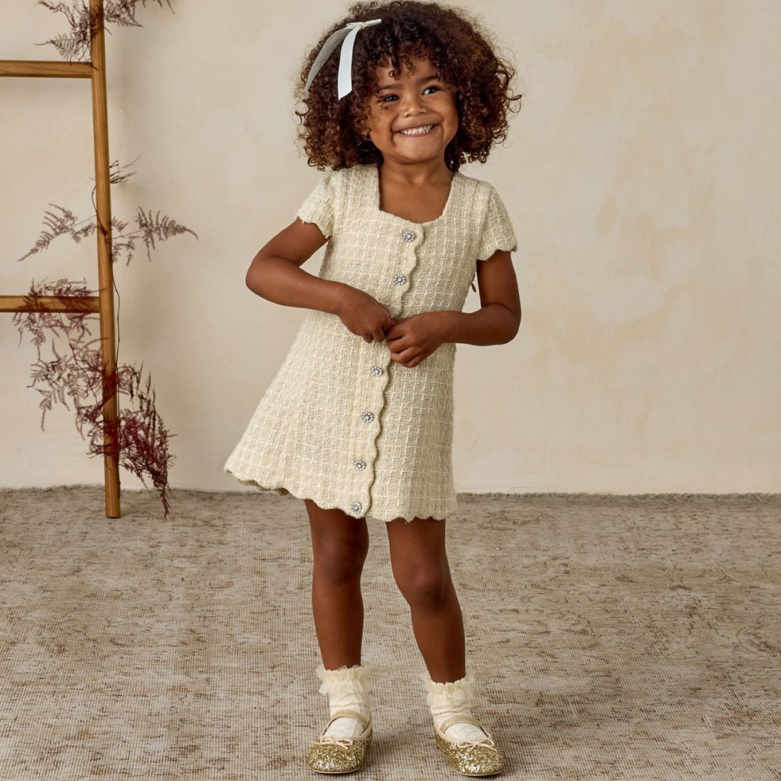 Gabrielle Dress Ecru