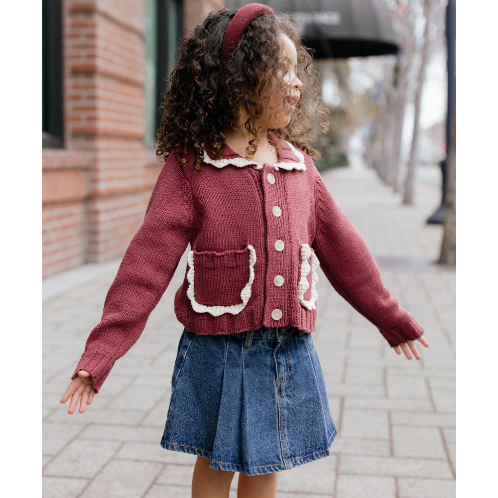 Pleated Denim Skirt Indigo Denim