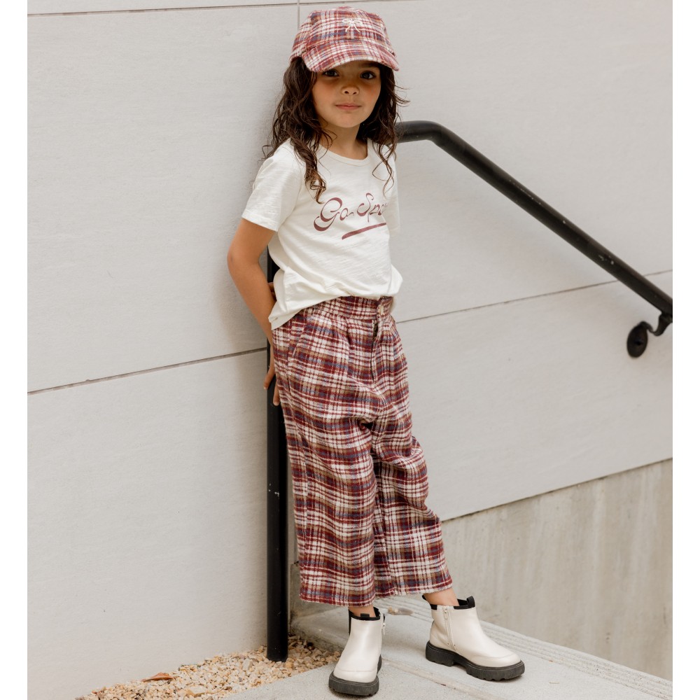 Brooklyn Trouser Burgundy Plaid