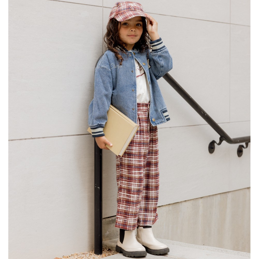 Brooklyn Trouser Burgundy Plaid