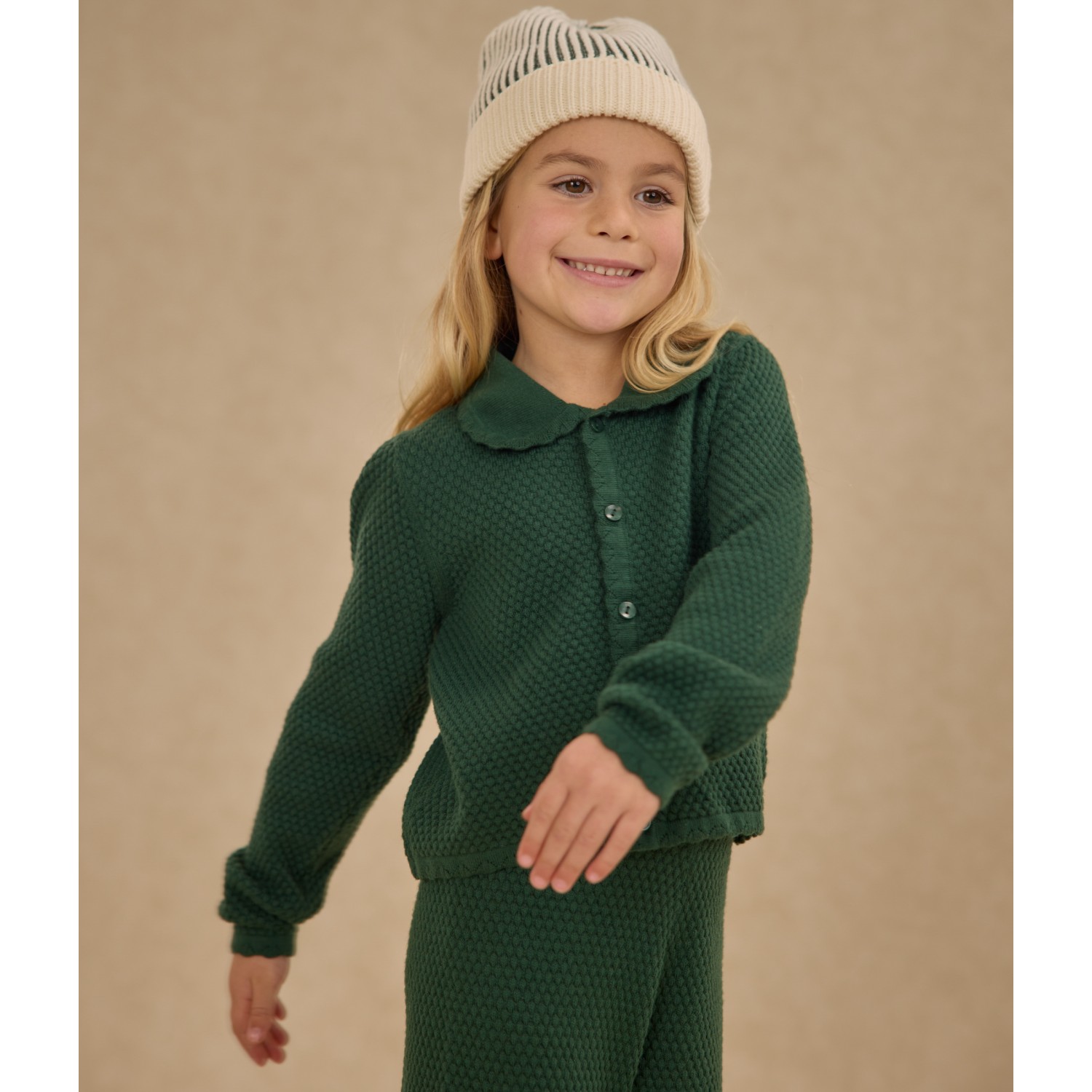 Rio Cardigan & Knit Wide Leg Pant Green