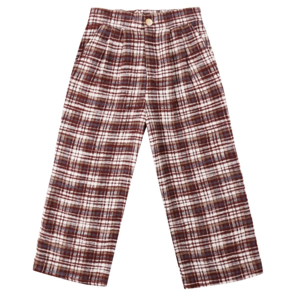 Brooklyn Trouser Burgundy Plaid