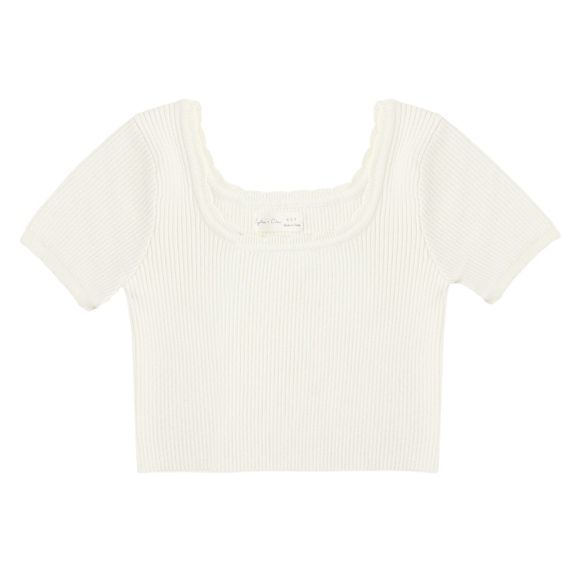 SCALLOP TSHIRT NATURAL