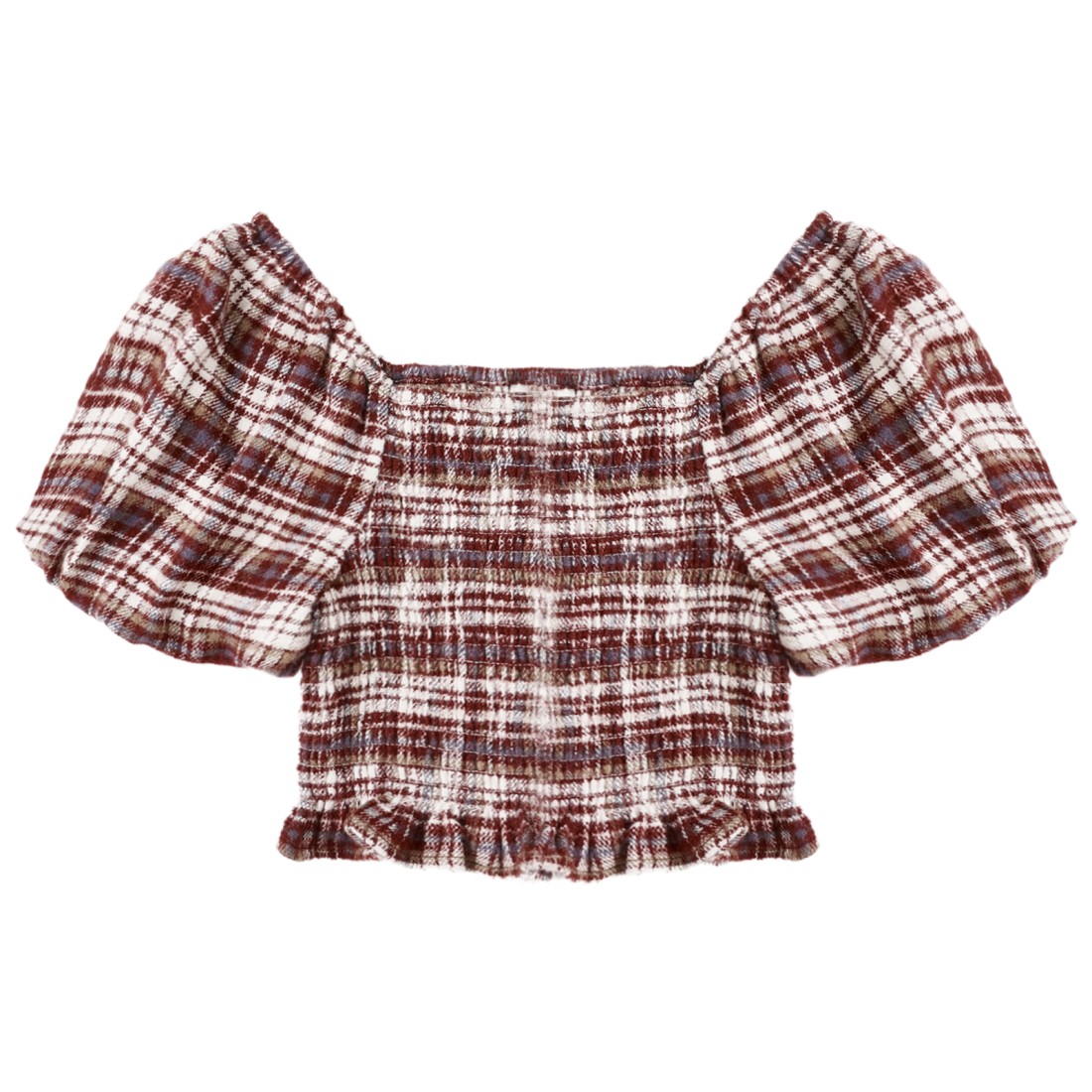 Trixie Top Burgundy Plaid