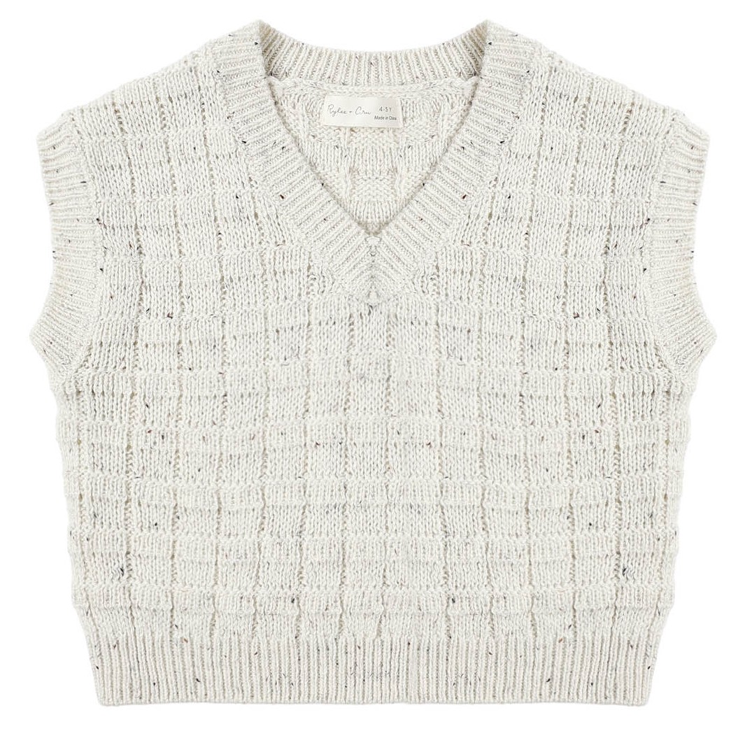 Sweater Vest Oatmeal Speckle
