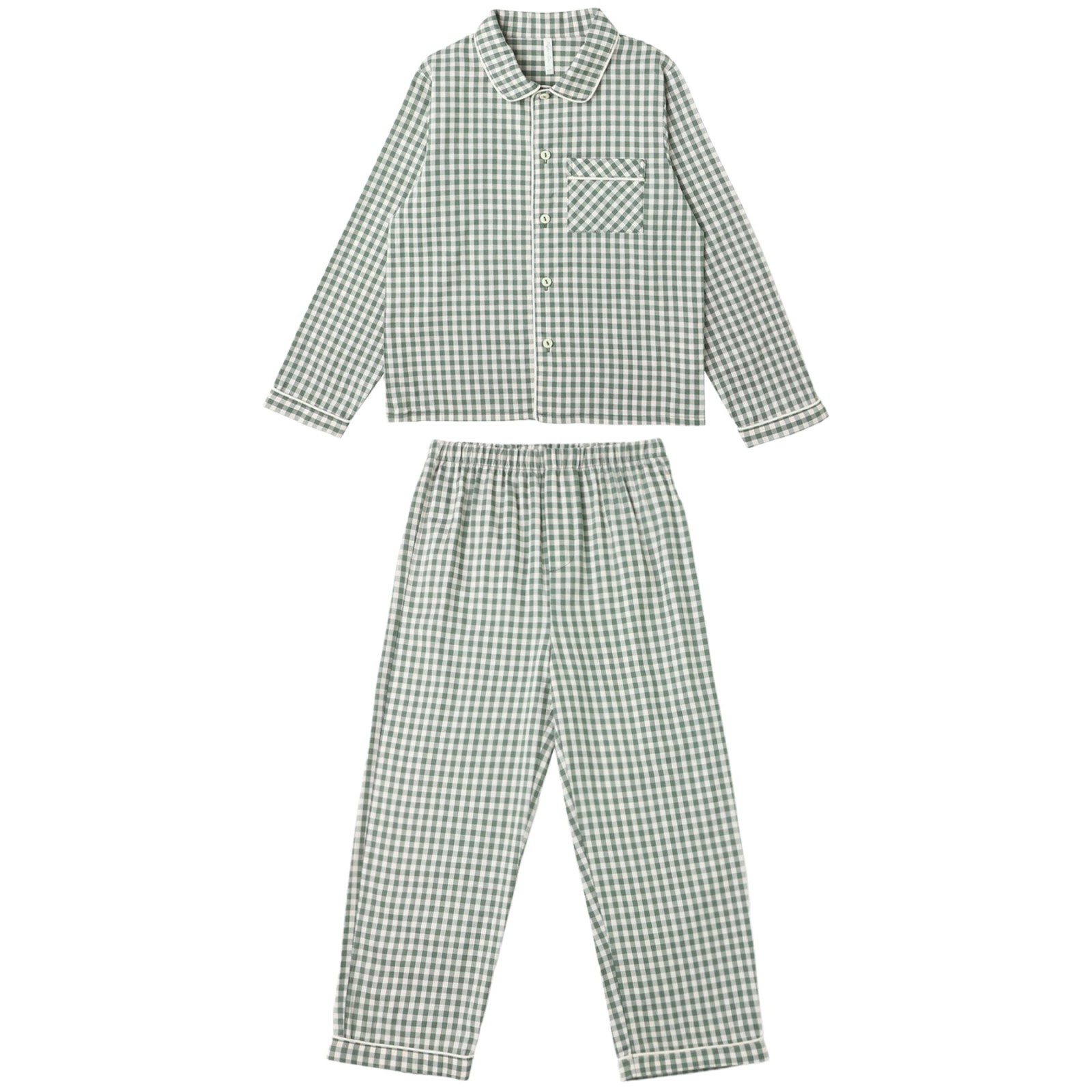 Long Sleeve Pajamas Evergreen Gingham