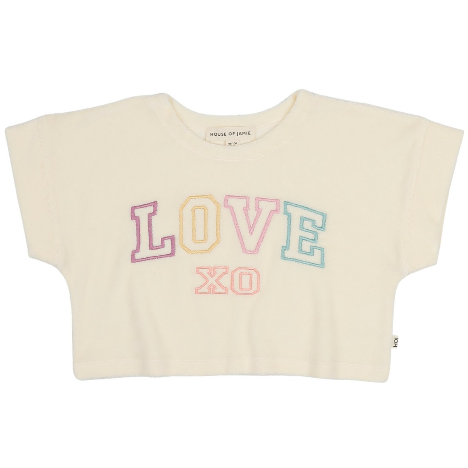 Cream Terry Cotton Relaxed Tee