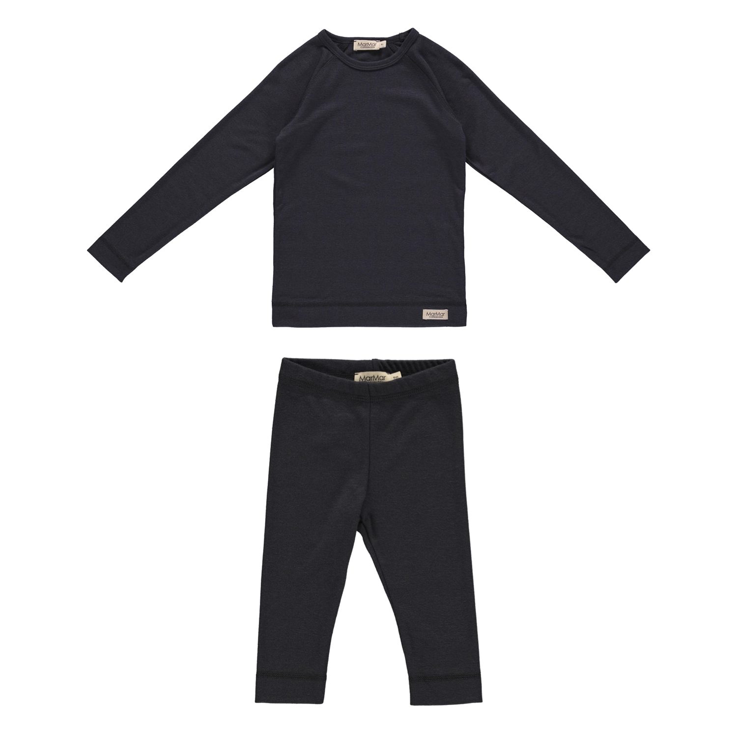 Plain Top L/S & Leggings | Blue