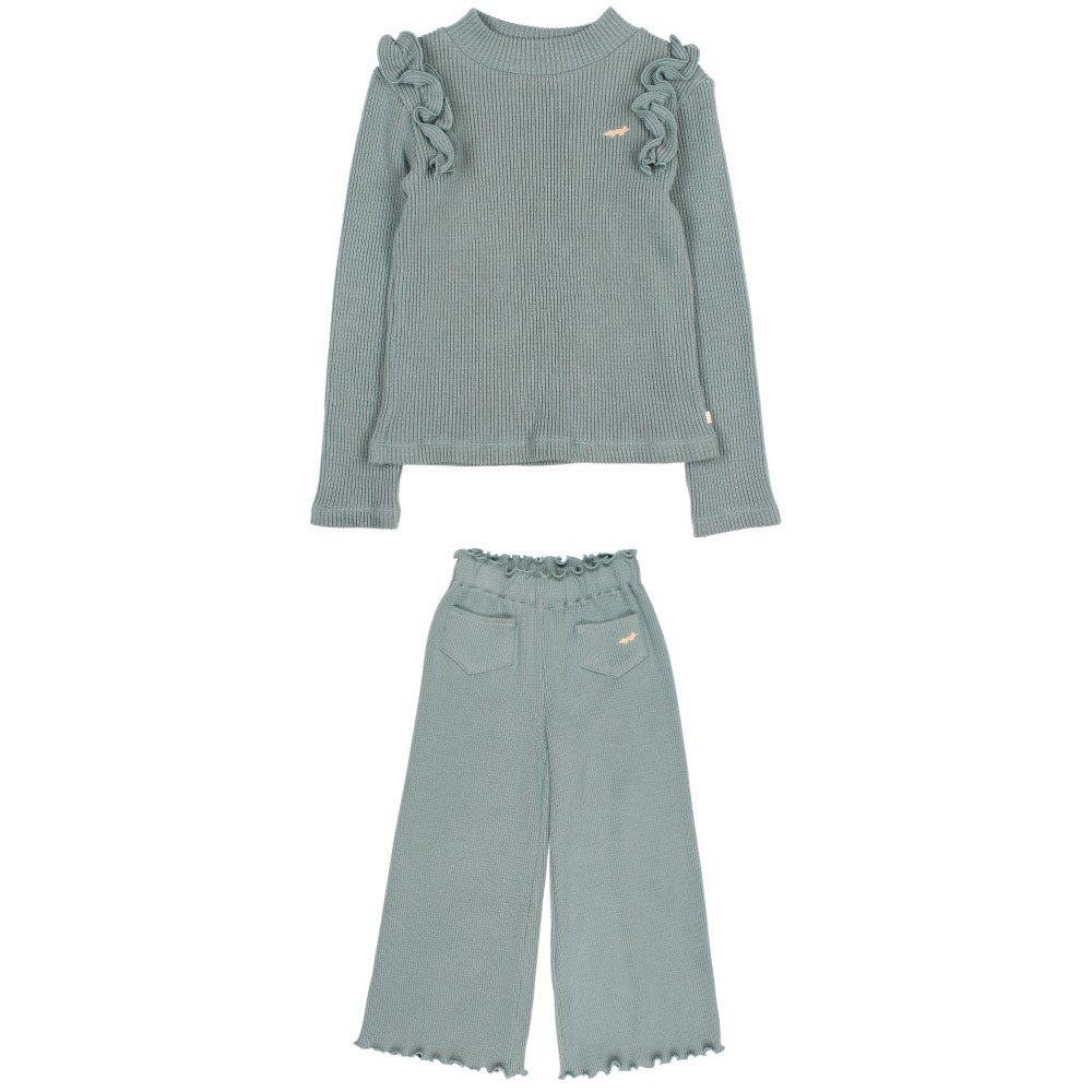 Soft Rib Ruffle Top & Pants