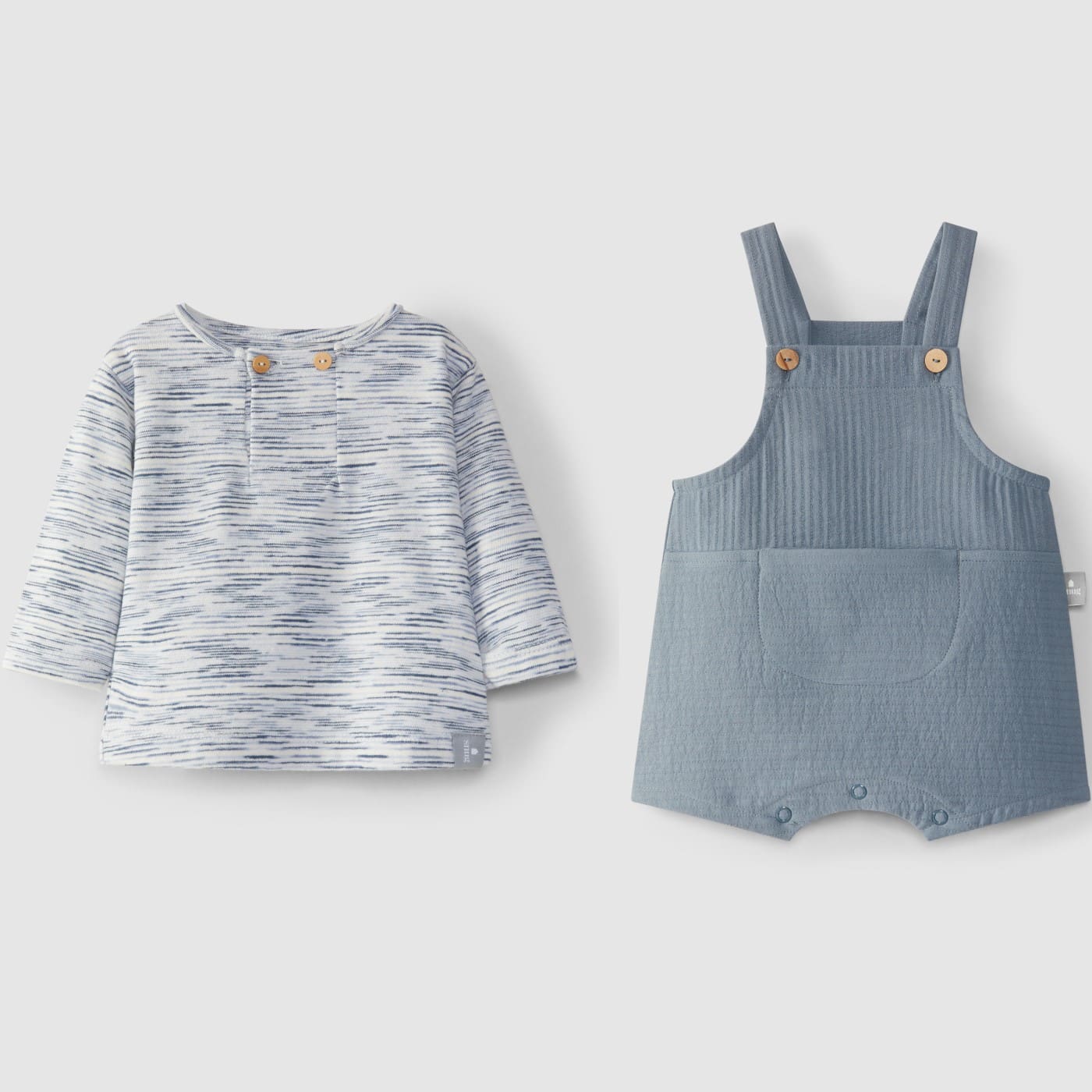 L/S Jersey Top & Dungaree Shorts