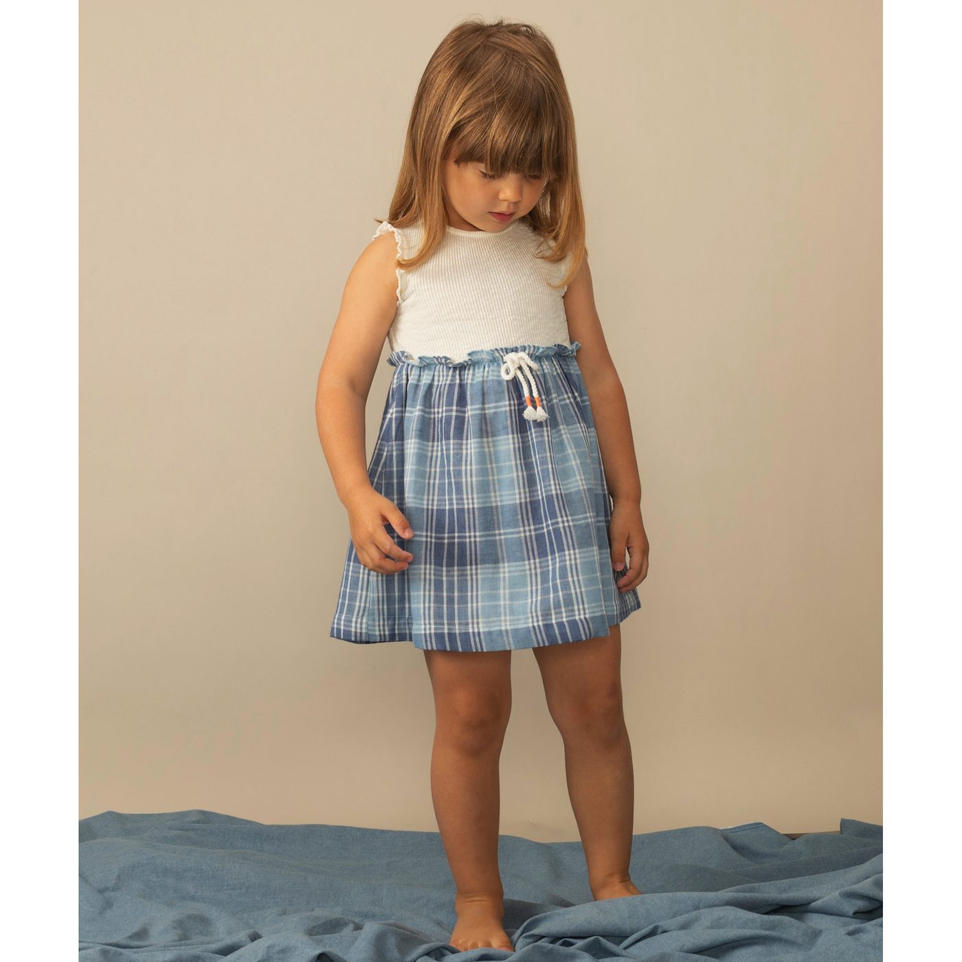 Indigo Ribbed Knit Dress