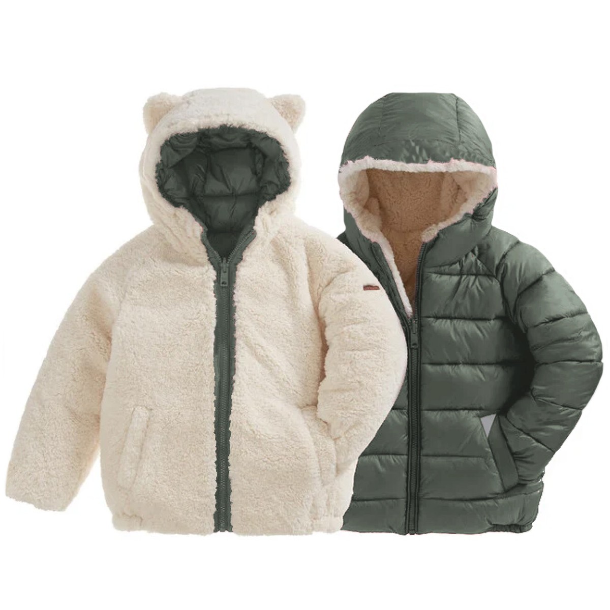 Sherpa Sage Ecro Reversible Puffer