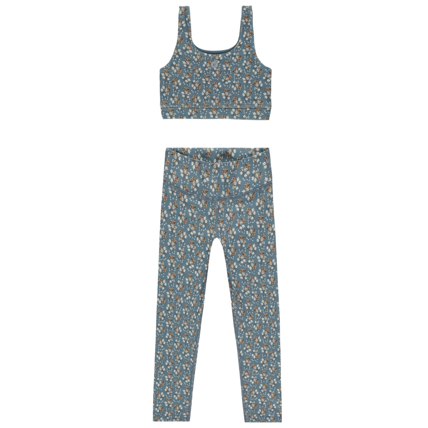 Swift Sports Bra & Basic Legging | Blue Floral