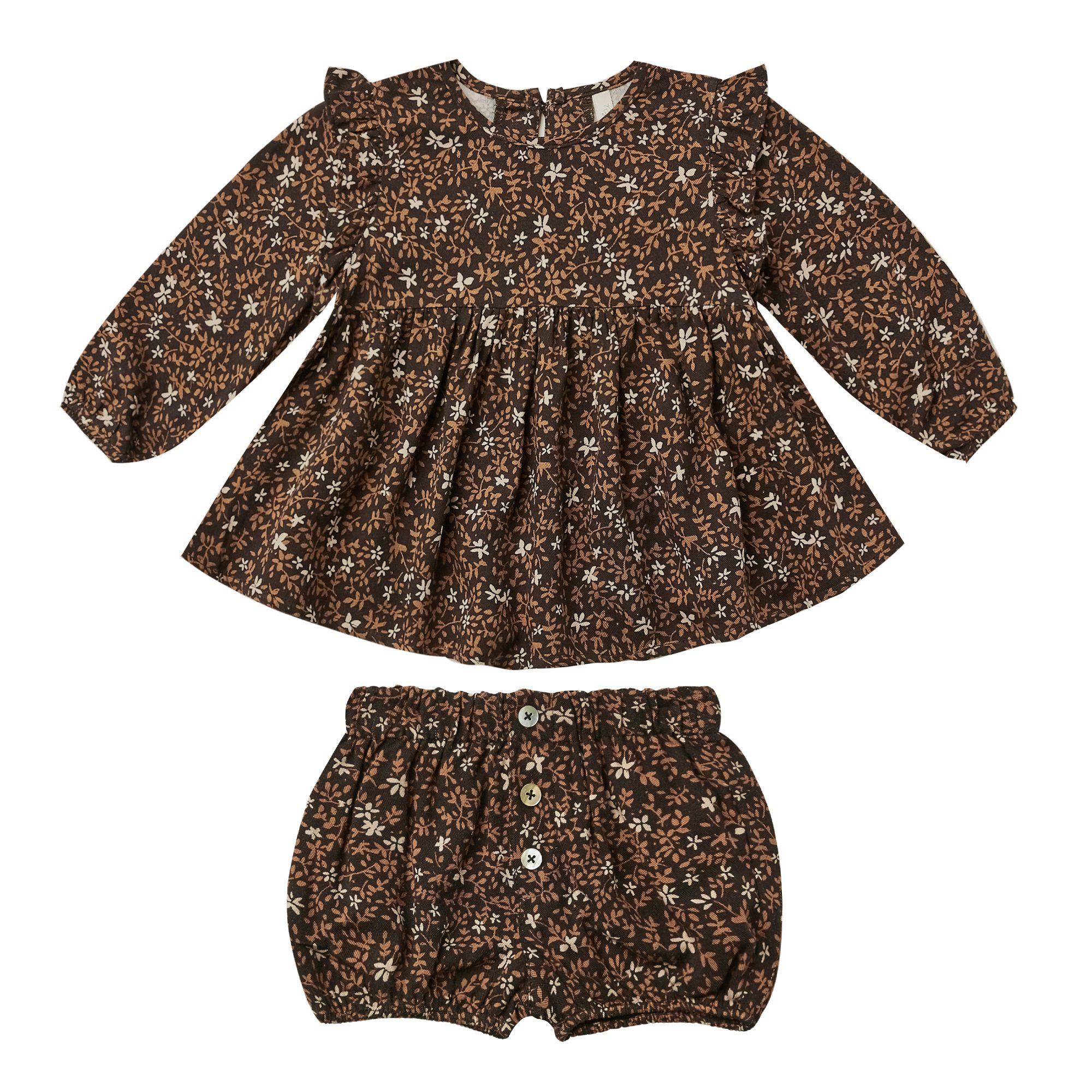 Piper Blouse & Button short | Winter Bloom