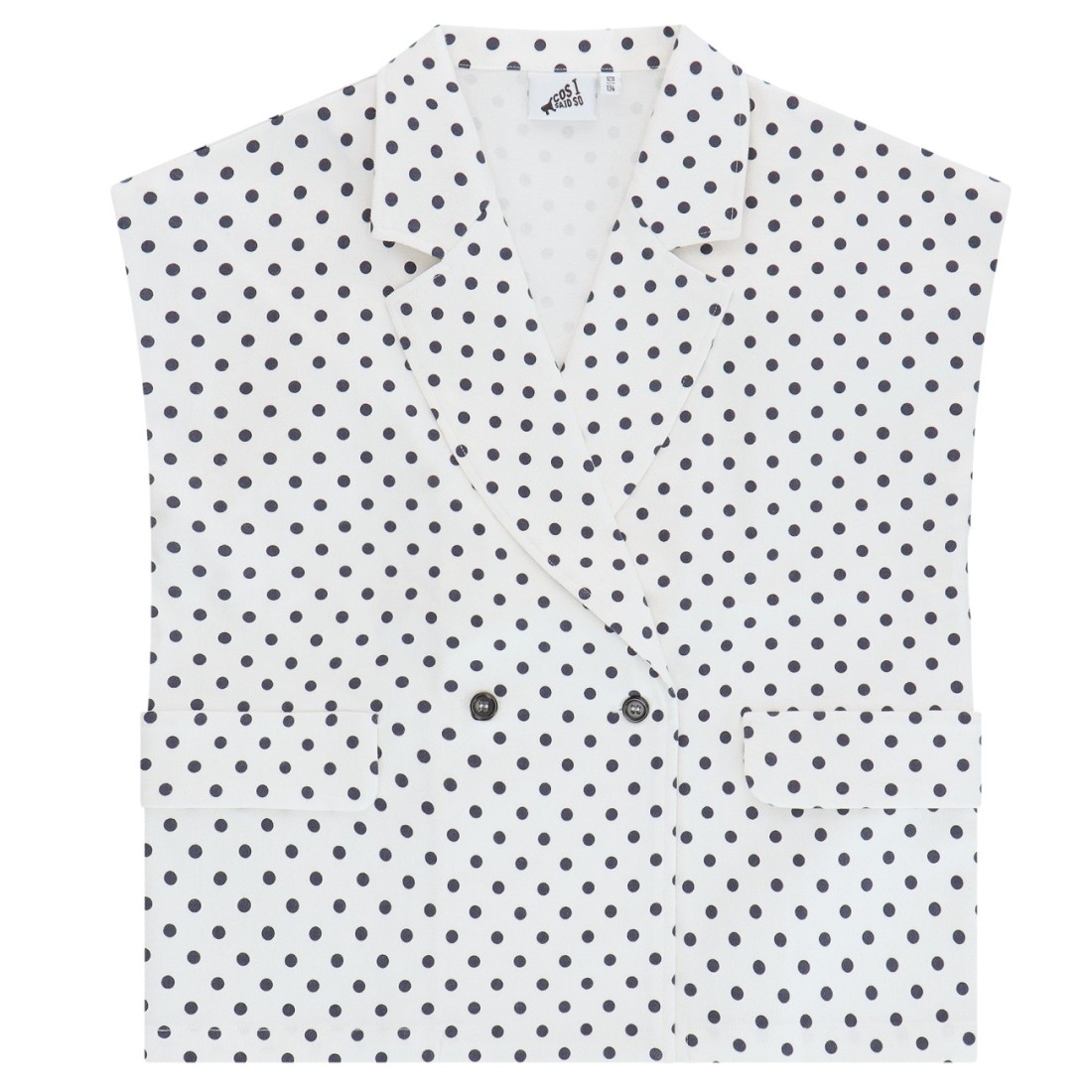 Sleeveless Bleezer & Bermuda | Polka Dot