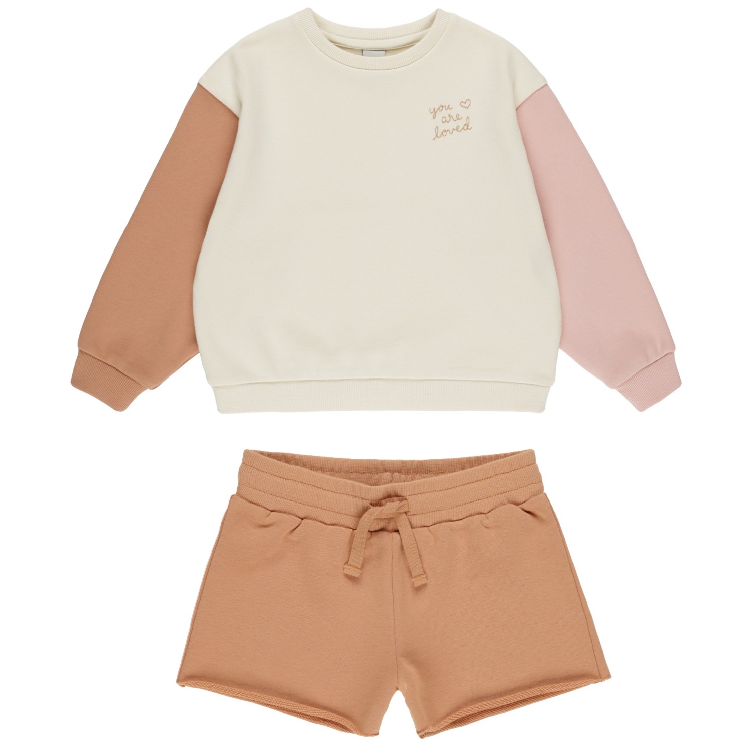 Legend Sweatshirt Color Block & Sweat Short Grapefruit