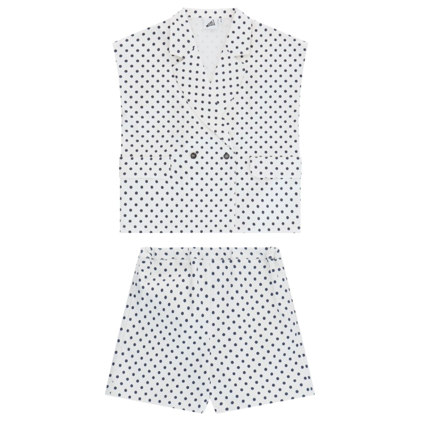 Sleeveless Bleezer & Bermuda | Polka Dot