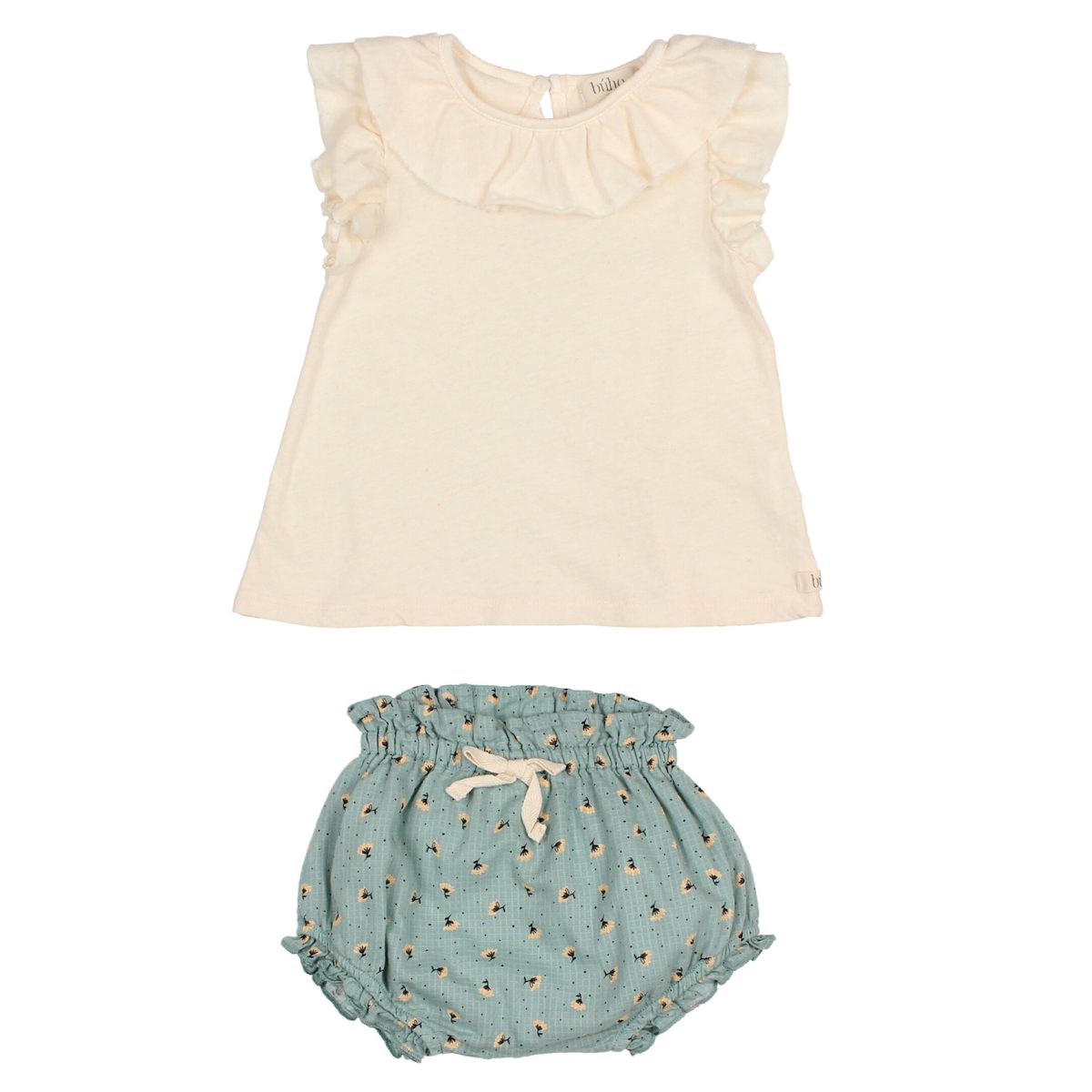 Talc Frill Colar Tee & Cactus Spring Culotte