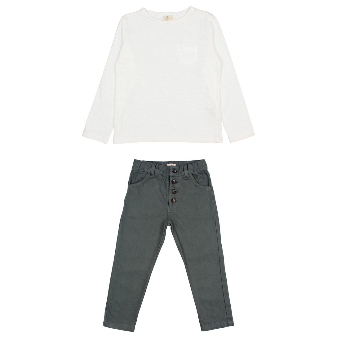 Ecru Pocket Top & North Sea Twill Pants