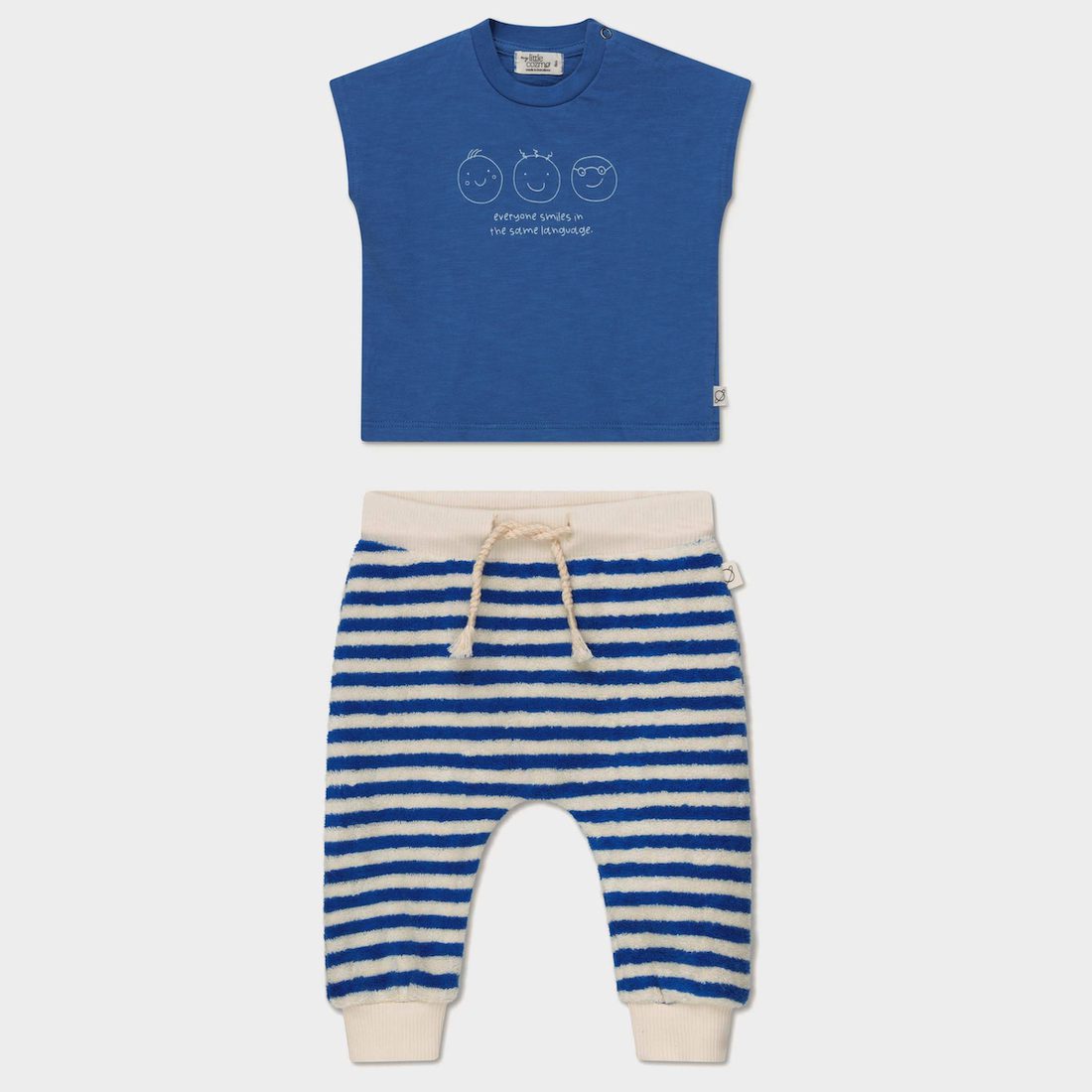 Cody T-Shirt & Stripe Toweling Pants Set