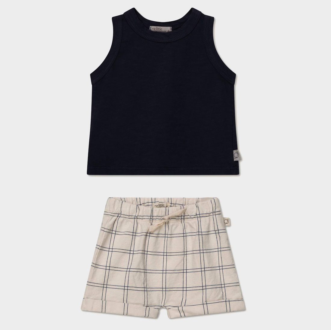 Skye Slub Tank & Logan Plaid Shorts Set