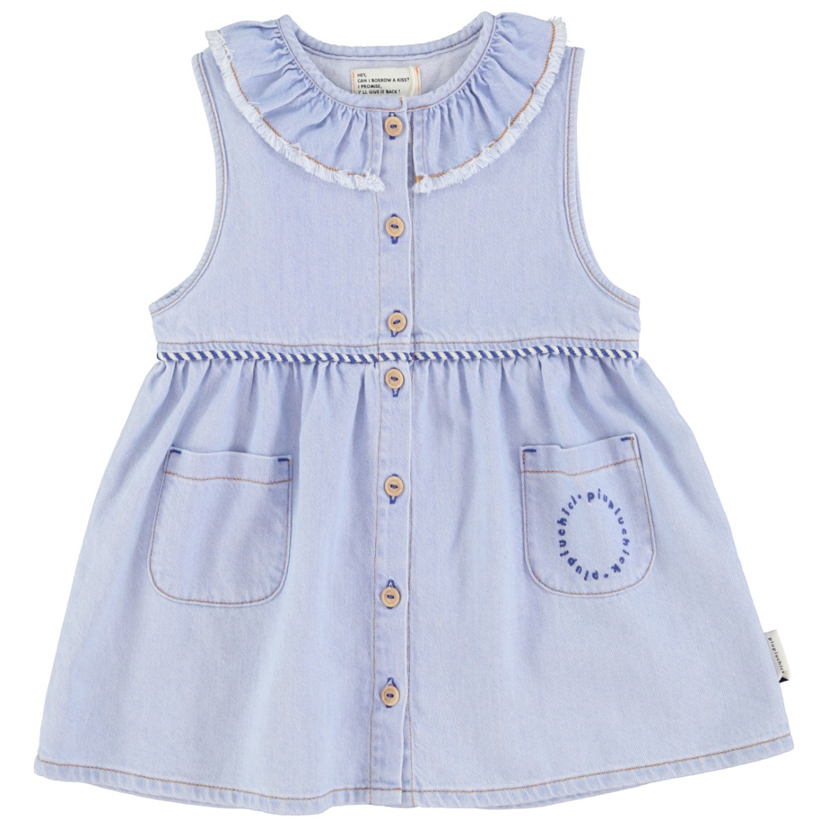 Short Dress | Light Blue Soft Denim
