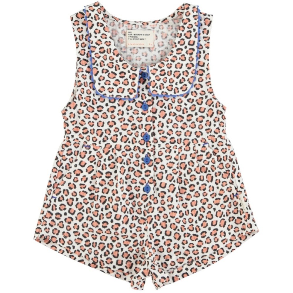 Short Jumpsuit | Ecru Animal Print