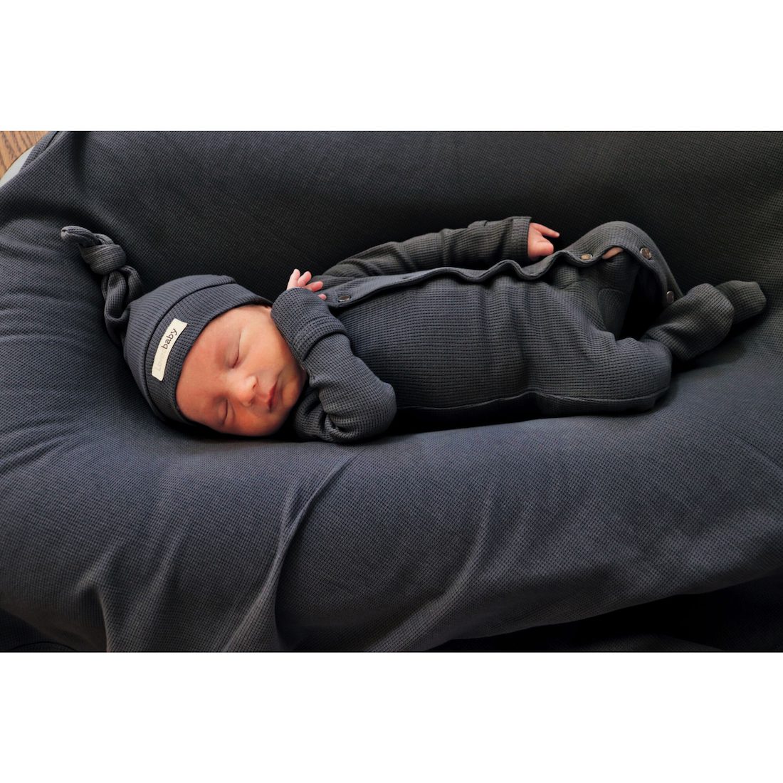 Thermal Baby Footie | Coal