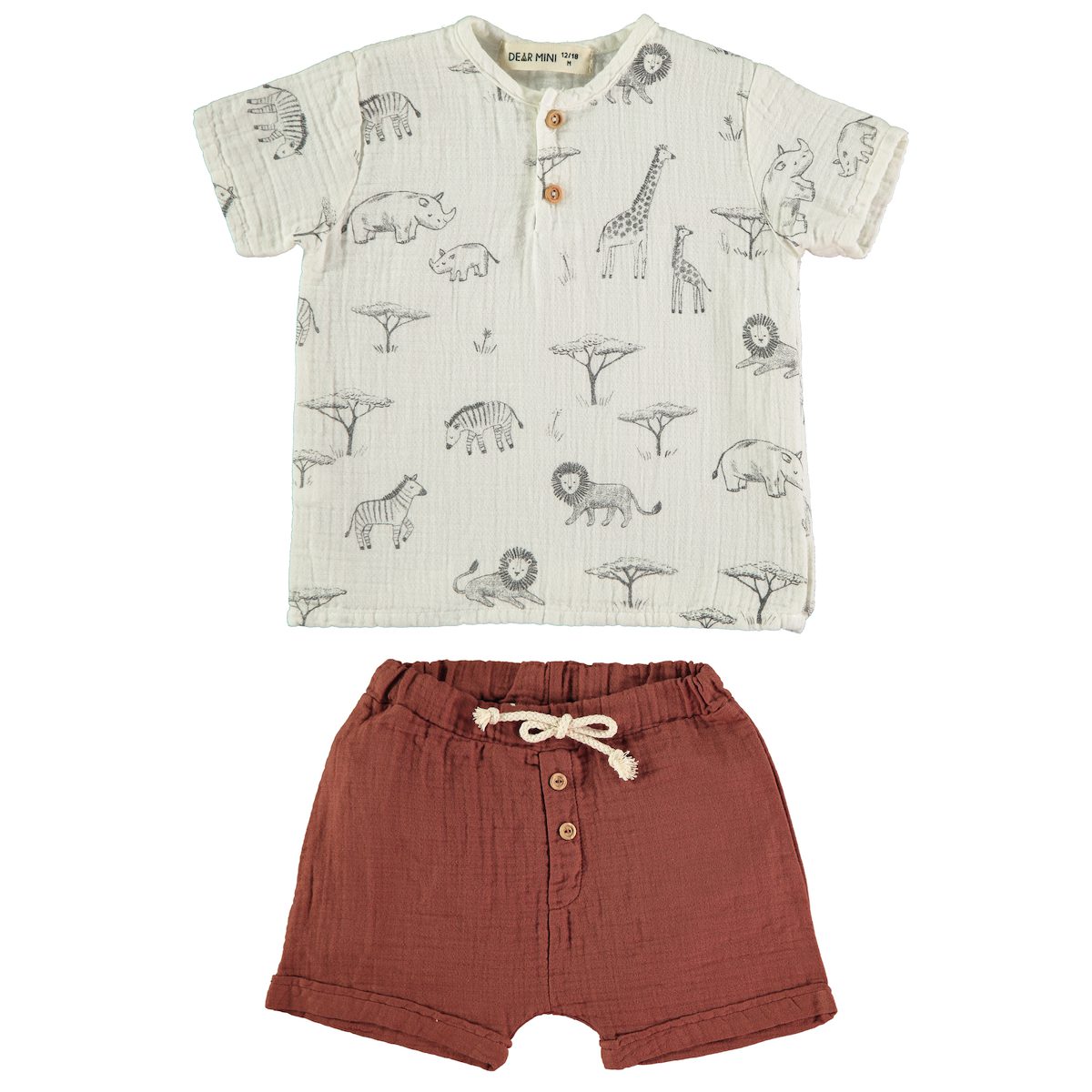 Ecru Serengeti T-Shirt & Terra Noam Shorts