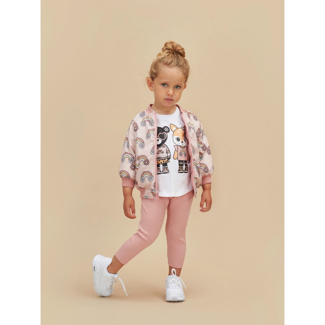 Digi Friends T-Shirt & Blossom Rib Legging